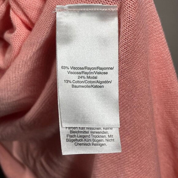 NEW Donna Karan Sweater Womens XS Small pink knit cardigan classic preppy - Picture 7 of 12